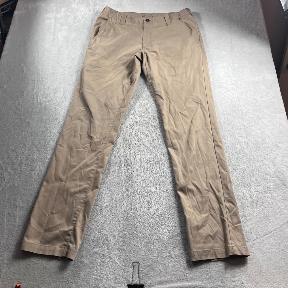 5.11 Tactical Edge Chino Pants Mens 33x36 Tan Khaki Straight Leg 74481-070